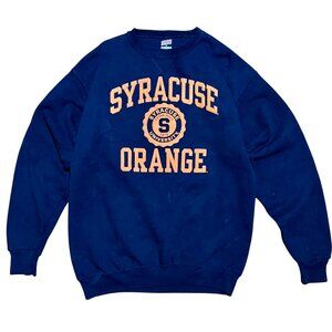 Syracuse University Orange Embroidered Crew Neck Sweatshirt